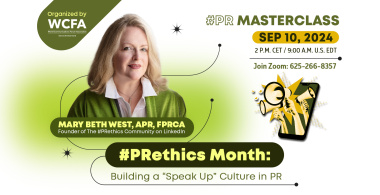 #PRethics Month Masterclass with Mary Beth West - Sep 10